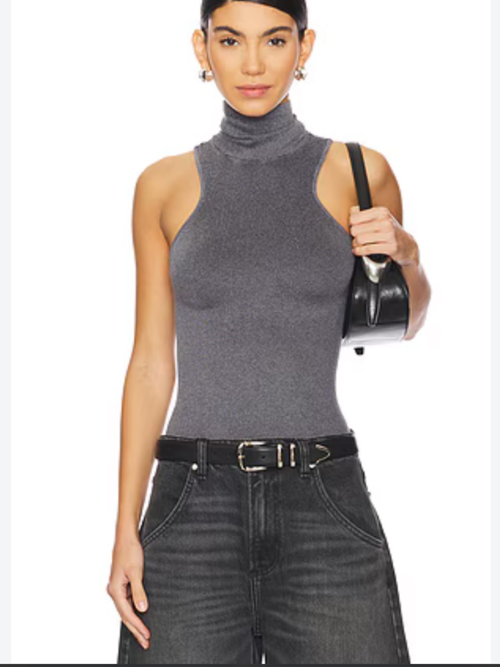 New! Intimately Free People XS/S always ready mock neck stretchy tank .